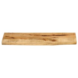 Dessus de table 70x40x3,8 cm bord vif bois massif manguier brut 