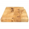 Dessus de table 70x40x3,8 cm bord vif bois massif manguier brut 