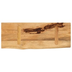 Dessus de table 70x40x3,8 cm bord vif bois massif manguier brut 