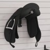 Porte-selle pliable mural noir fer 