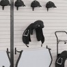 Porte-selle pliable mural noir fer 