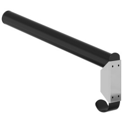 Porte-selle pliable mural noir fer 