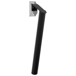 Porte-selle pliable mural noir fer 