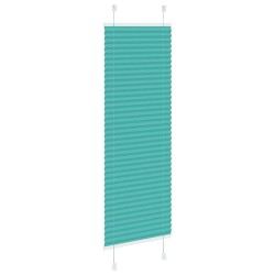 Store plissé vert pétrole 50x100 cm largeur du tissu 49,4 cm 