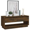 Meuble TV Chêne fumé 102x41x44 cm Bois d'ingénierie 
