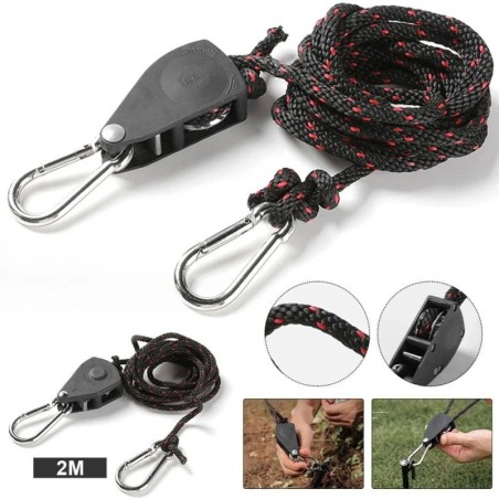 Attache de corde réglable pour tente de Camping, tendeur de poulie à b