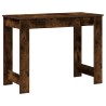Bureau chêne fumé 100x45x75 cm bois d'ingénierie 