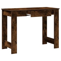 Bureau chêne fumé 100x45x75 cm bois d'ingénierie 