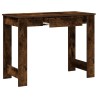 Bureau chêne fumé 100x45x75 cm bois d'ingénierie 
