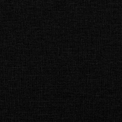 Canapé à 3 places avec repose-pieds Noir 180 cm Tissu 