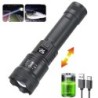 1600000 LM lampe de poche Super lumineuse LED Rechargeable par USB lon