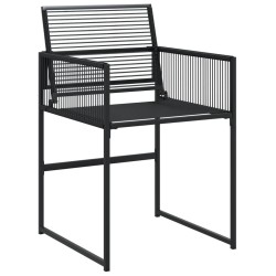 Ensemble à manger de jardin 9 pcs Noir Résine tressée 
