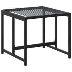 Ensemble à manger de jardin 9 pcs Noir Résine tressée 