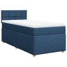 Sommier à lattes de lit avec matelas Bleu 90x190 cm Tissu 