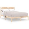 Cadre de lit sans matelas 135x190 cm bois massif 