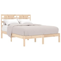 Cadre de lit sans matelas 135x190 cm bois massif 