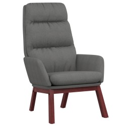 Chaise de relaxation avec tabouret Gris clair Tissu 