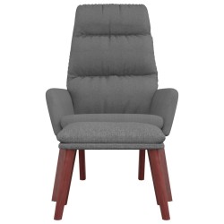 Chaise de relaxation avec tabouret Gris clair Tissu 