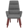 Chaise de relaxation avec tabouret Gris clair Tissu 