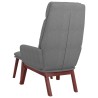 Chaise de relaxation avec tabouret Gris clair Tissu 