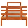 Cadre de lit avec tête de lit sans matelas cire marron 75x190cm 
