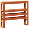 Cadre de lit avec tête de lit sans matelas cire marron 75x190cm 