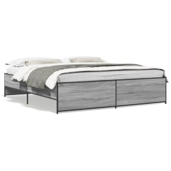 Cadre de lit sans matelas sonoma gris 180x200 cm 