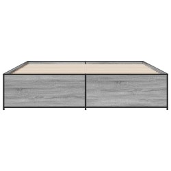 Cadre de lit sans matelas sonoma gris 180x200 cm 