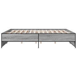 Cadre de lit sans matelas sonoma gris 180x200 cm 
