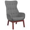 Chaise de relaxation avec repose-pied Gris clair Tissu 