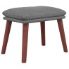Chaise de relaxation avec repose-pied Gris clair Tissu 