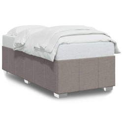 Cadre de lit sans matelas taupe 100x200 cm tissu 