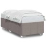Cadre de lit sans matelas taupe 100x200 cm tissu 