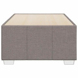Cadre de lit sans matelas taupe 100x200 cm tissu 