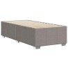 Cadre de lit sans matelas taupe 100x200 cm tissu 