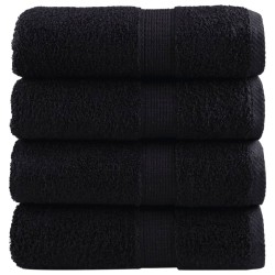 Serviettes d'invité de qualité supérieure SOLUND 4 pcs noir 
