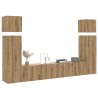 Ensemble de meuble TV mural 8 pcs chêne artisanal 