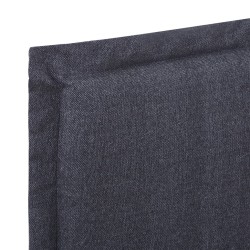 Cadre de lit sans matelas gris foncé tissu 140x200 cm 