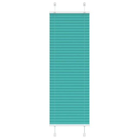 Store plissé vert pétrole 45x100 cm largeur du tissu 44,4 cm 