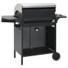 Barbecue à gaz 4+1 zones cuisson Noir et argenté Acier et inox  