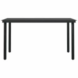 Ensemble à manger jardin coussins 5pcs marron poly rotin verre 