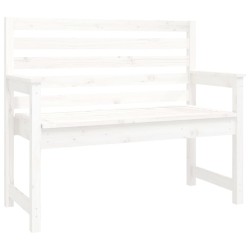 Ensemble à manger de jardin 4 pcs blanc bois massif de pin 