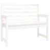 Ensemble à manger de jardin 4 pcs blanc bois massif de pin 