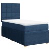 Sommier à lattes de lit avec matelas Bleu 90x190 cm Tissu 