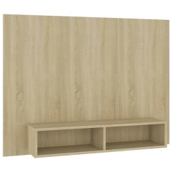 Meuble TV mural Chêne Sonoma 120x23,5x90 cm Bois d’ingénierie 