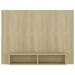 Meuble TV mural Chêne Sonoma 120x23,5x90 cm Bois d’ingénierie 