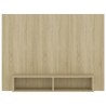 Meuble TV mural Chêne Sonoma 120x23,5x90 cm Bois d’ingénierie 