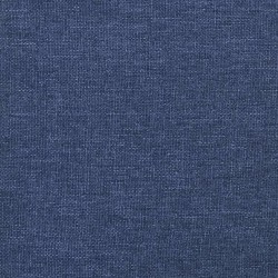 Chaise de relaxation avec repose-pied Bleu Tissu 