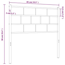 Tête de lit métal blanc 80 cm 