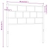 Tête de lit métal blanc 80 cm 